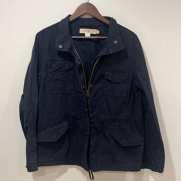 J. Crew Chino Classic Twill Navy Utility Cargo Jacket - Size Large - Picture 1 of 4
